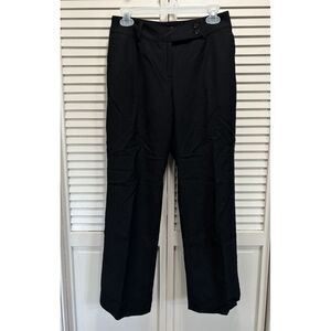 Ann‎ Taylor Black Straight Leg Dress Pants Mid Rise Zip Size See Measurements